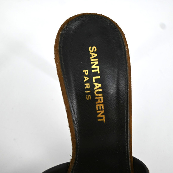 Saint Laurent Brown Suede Tribute Mules Size 36 - Picture 12 of 12